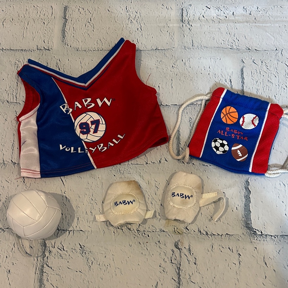 Build-A-Bear Red and Blue Volleyball 🏐 Outfit Set